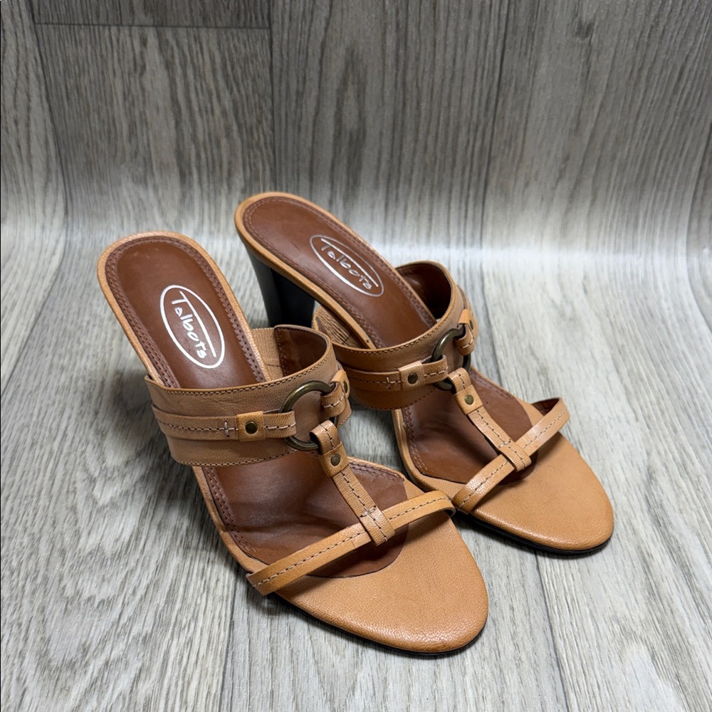 Talbots Tan Mules